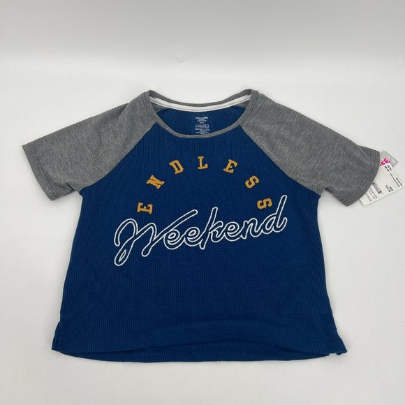 Dream Life Kids Boys' Colorblock Endless Weekend Pajama Top Navy Grey S(7/8) NWT - Picture 2 of 5